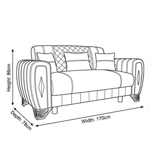 Astora 2 Seater Sofa Bed
